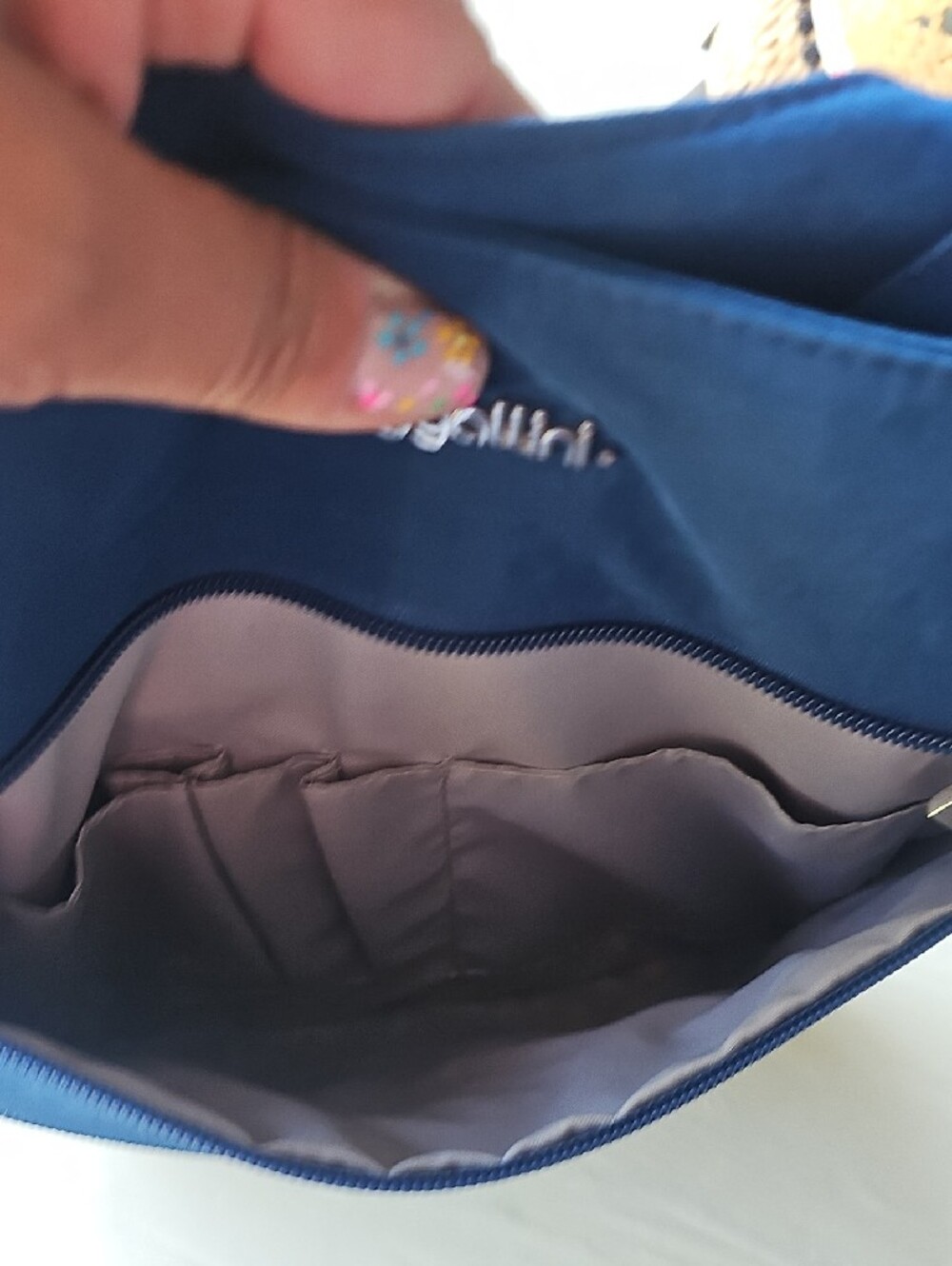 Baggallini Blue Triple-Zip Crossbody Bag - Picture 4 of 4